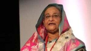 Sheikh Hasina verdict announcement and protest scenes in Dhaka