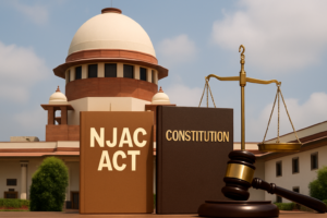 Supreme Court building with NJAC Act documents and Constitution book2