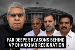 Vice President Jagdeep Dhankhar and Congress leaders amid resignation controversy